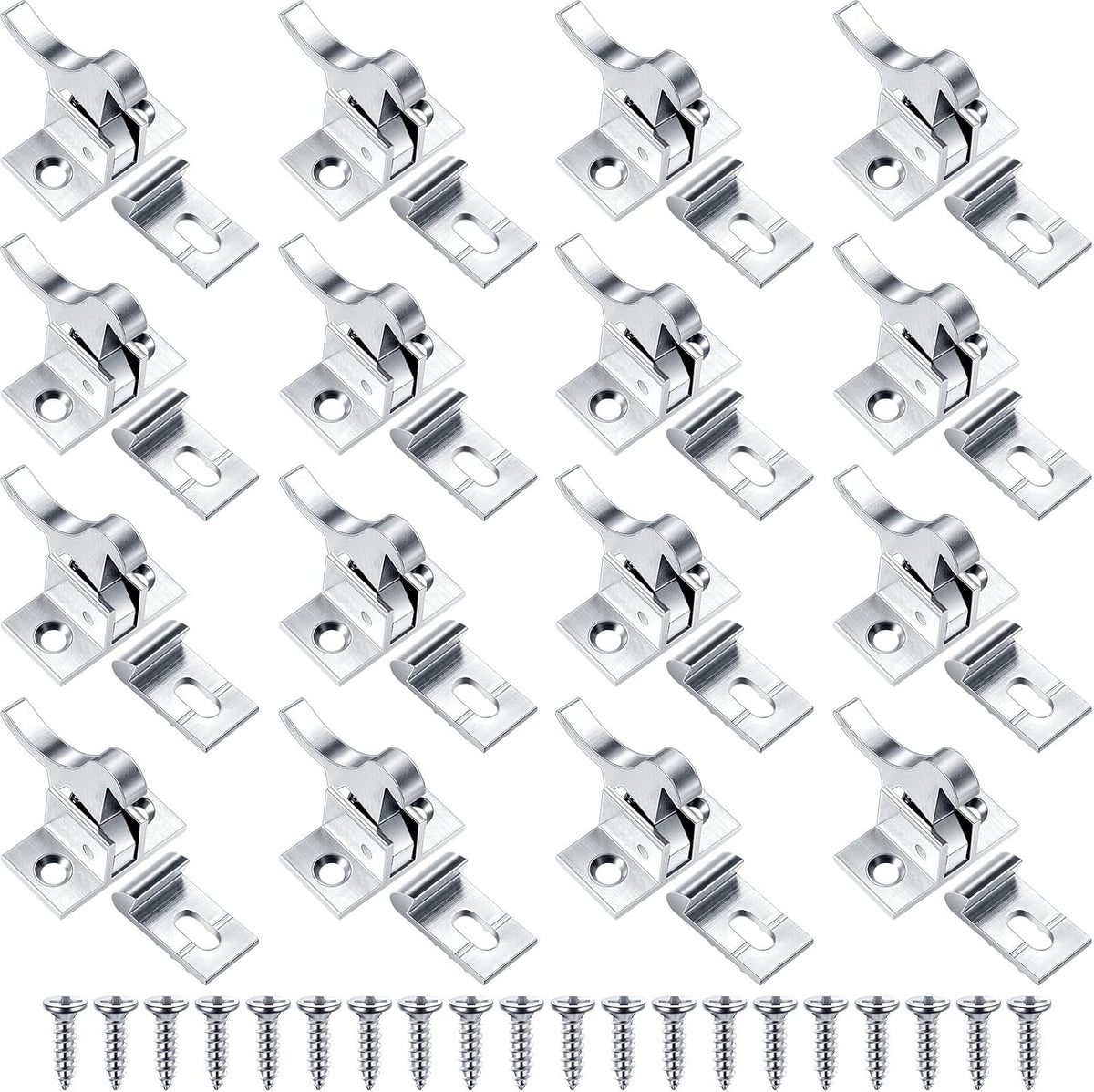 lounsweer 16 pcs silver heavy duty cabinet door, main product view