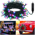 Aurelema 12V Christmas 66 ft 200 LED Car LED String Light Golf Cart Decorations Multicolor Light String Waterproof Atmosphere Lighting Kits for Christmas Car Accessories