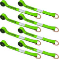 8 Pack 2" x 96" Lasso Strap - 9900LBS Break Strength - D Ring Auto Tie Down for Wheel Lift, Trailer, Tow Truck (Green)
