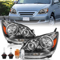 TUSDAR Headlight Assembly Pair w/Bulbs for 2005 2006 2007 2008 2009 2010 Honda Odyssey OE Style Halogen Type Headlamp (L+R)