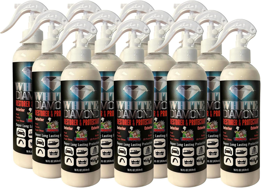 TIRE Dressing Concentrated White Diamond Restorer and Protectant 16 fl oz - Pack of 12 Vinyl - Plastic - Tire - Rubber - UV Protection - Super Shine - Good Hydrophobic Action