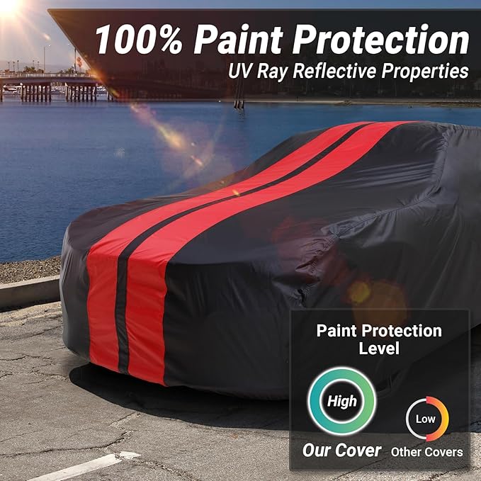 iCarCover Custom Car Cover for Chevy Malibu Waterproof All Weather Rain Snow UV - Image 3