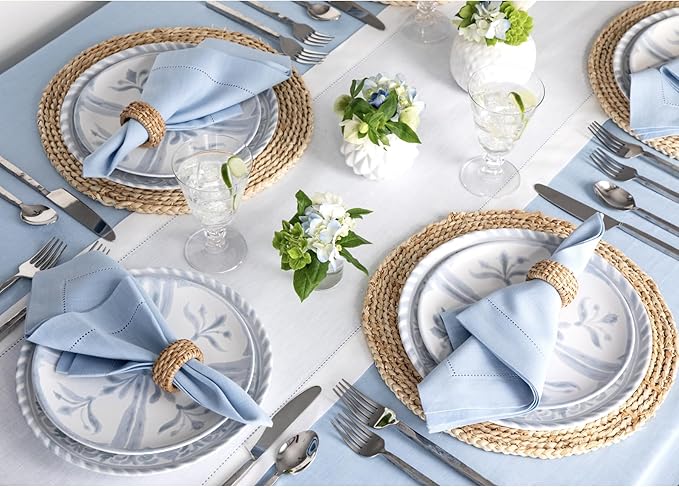 Solino Home Linen White Table Runner 156 Inches Long - 100% Pure Linen Extra ...