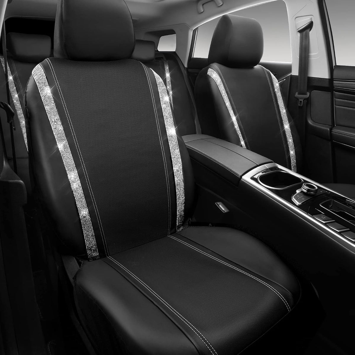 car pass bling diamond car seat covers full shown in use