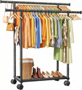 sakugi double rods clothes rack - metal clothing, main product view