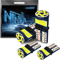NINEO T10 LED BULBS 4 PCS, 194 921 168 w5w with 15-SMD 4014 Chips 6000K White for Car Interior Backup Tail Door Dome Map Reverse License Plate Courtesy Side Marker Parking Trunk Glove Box Light Bulbs
