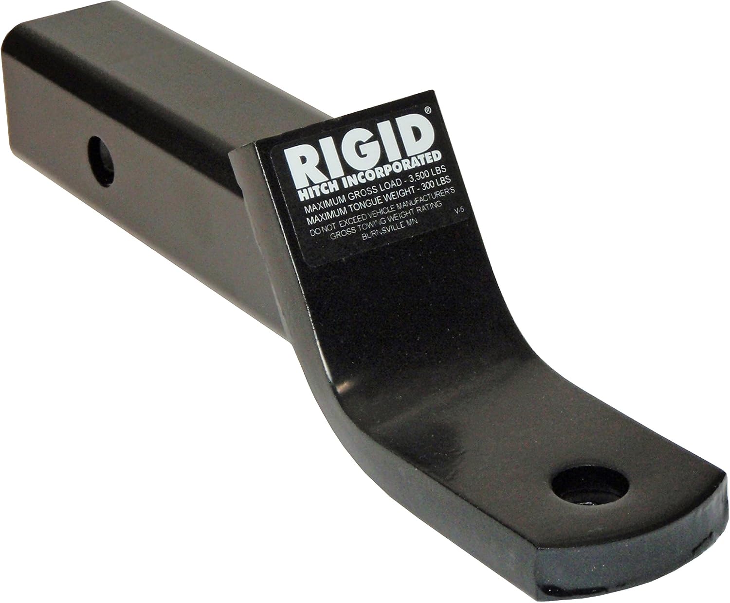 Rigid Hitch Class III Hitch Ball Mount - 3/4 in. Ball Hole - (UB-008-B) Fits 2-in Receiver, 3,500 lbs, 2-Inch Drop, Black