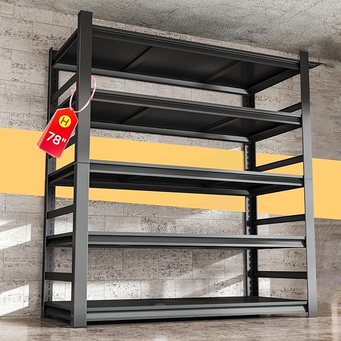 48" W, Heavy Duty 5-Tier Steel Garage Shelving Unit | 3800LB Capacity| Garage & by Unknown