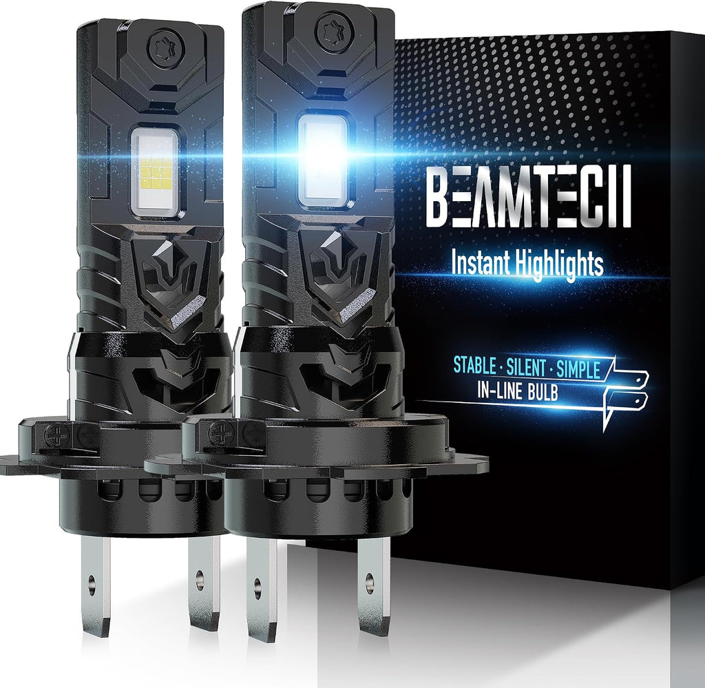BEAMTECH H7 Light Bulb, No Adapter Need High Speed Fan 6500K Xenon White H7
