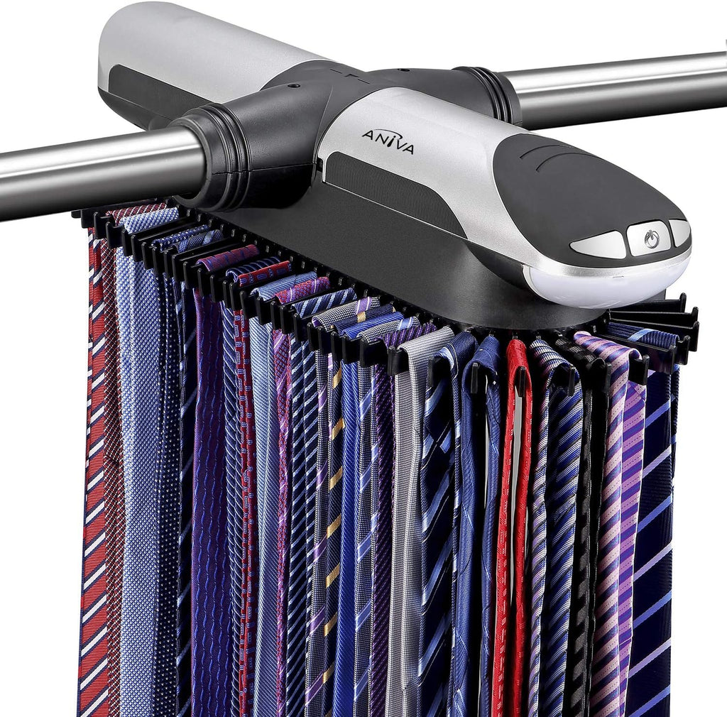 aniva motorized tie rack closet organizer with led, main product view