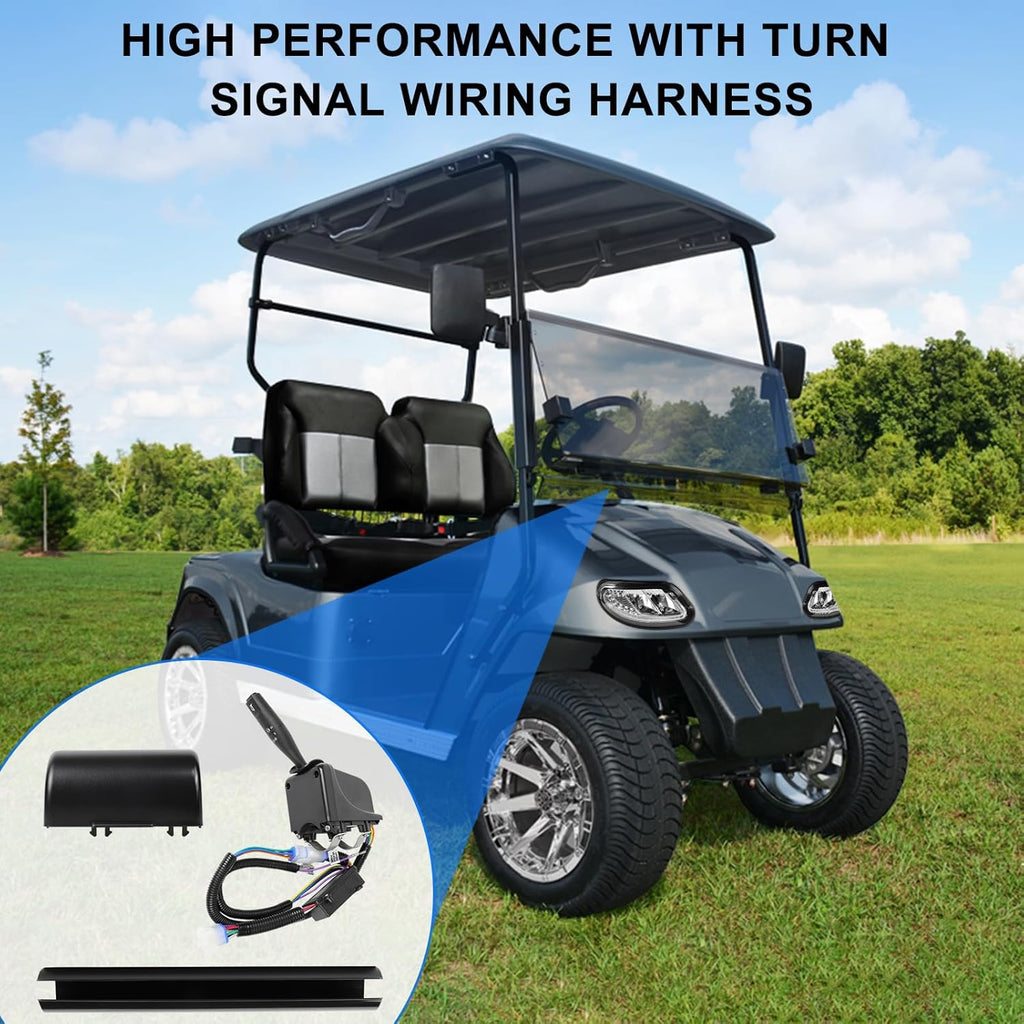 deluxe golf cart led headlight tail light kits showing dimensions