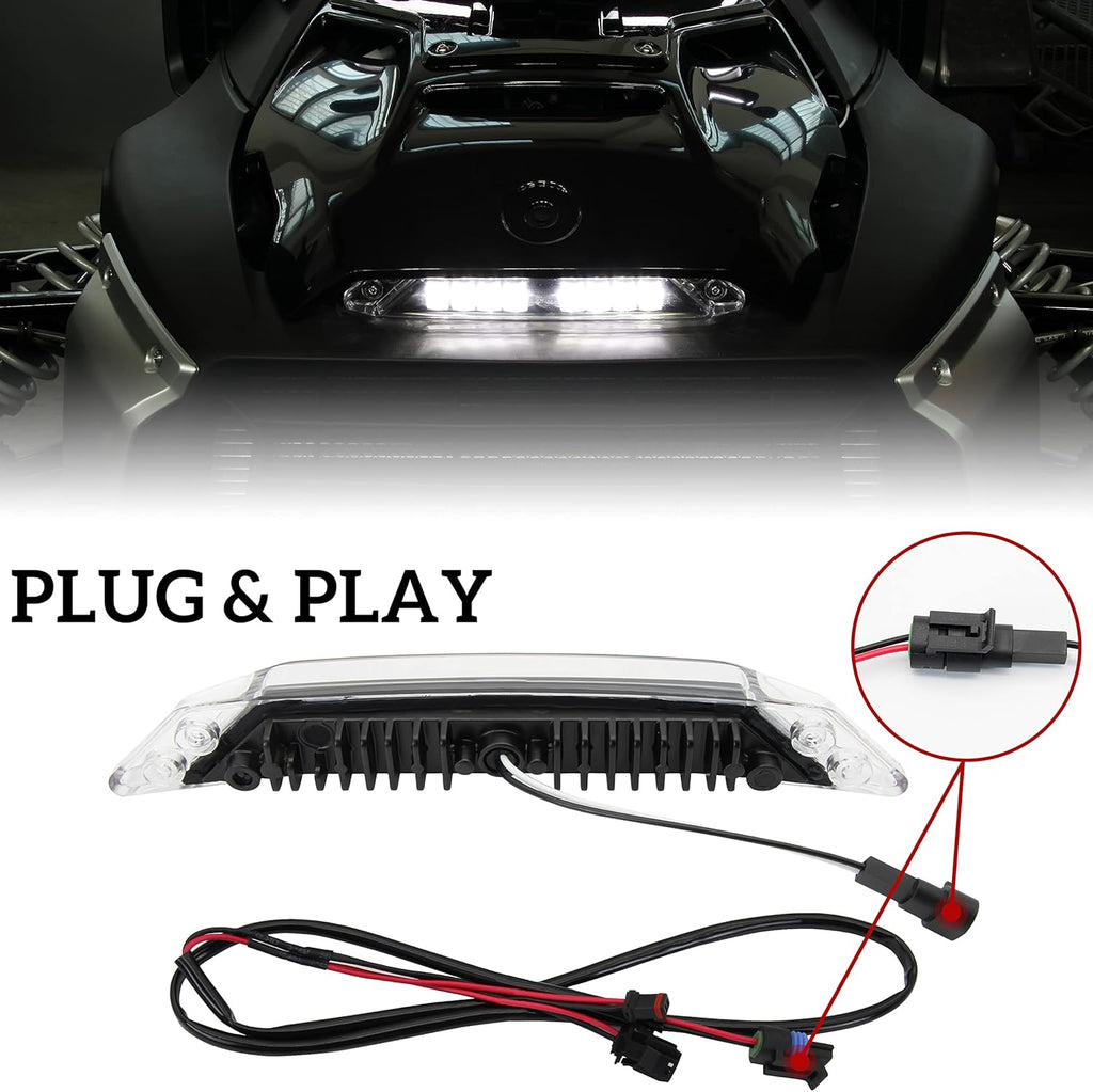 SAUTVS LED Auxiliary Light DRL Front Bumper LED Signature White Daytime Running Light Bar for Can-Am Ryker 600 900 Sport & Rally Models Accessories