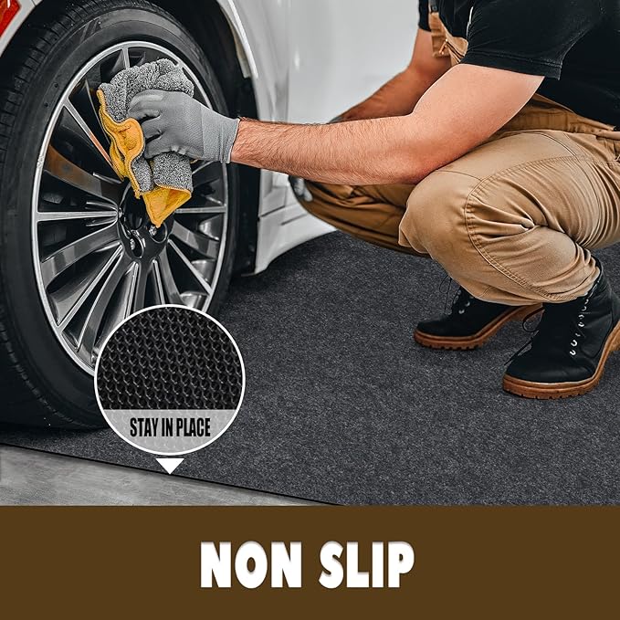 Oil Spill Mat, Garage Floor Mat Under Car, Waterproof/Durable/Non-Slip TPR - Image 4