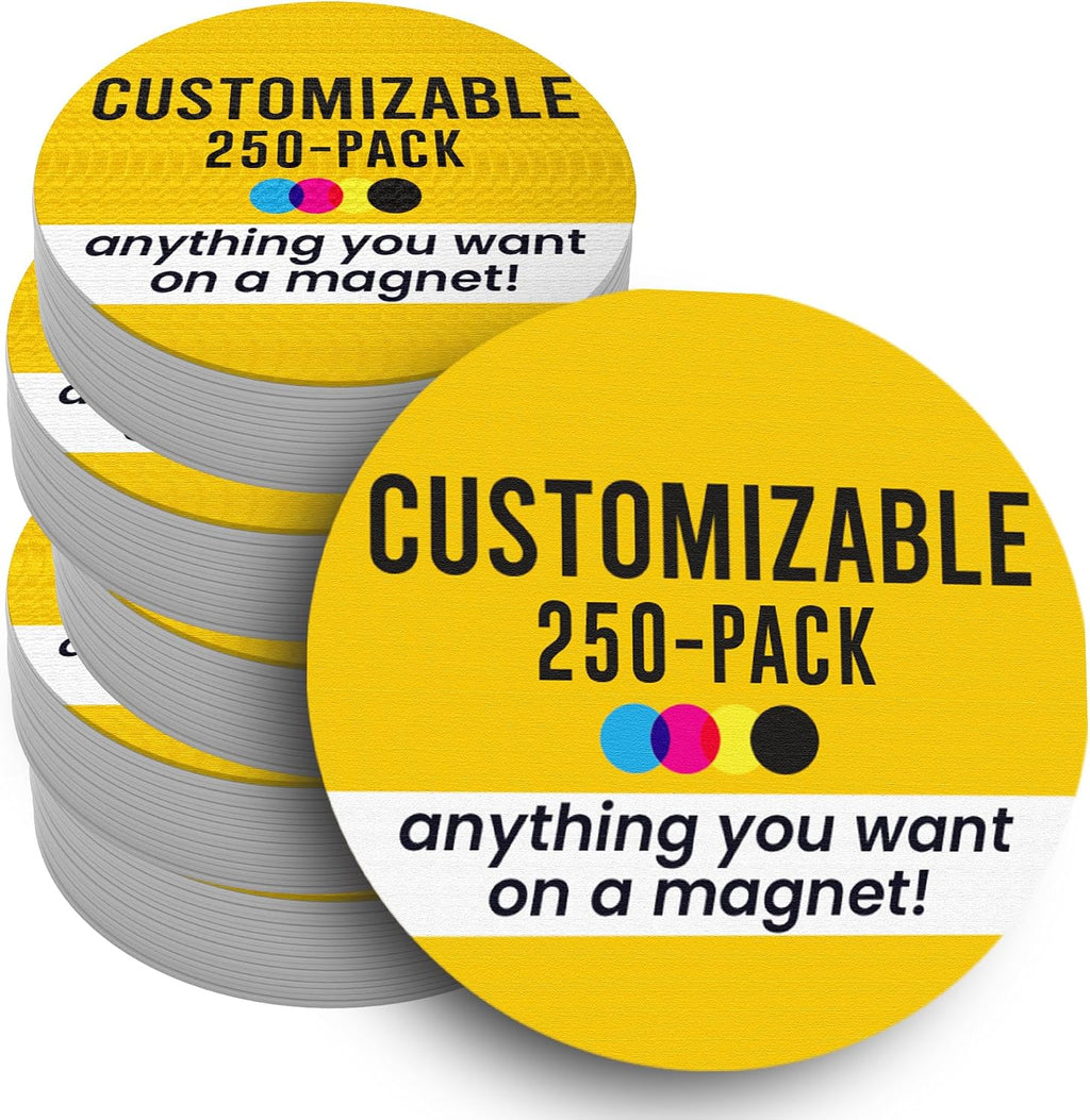 Magnet Me Up Customizable 30 Mil Round Magnet- 6”, 250 PK Weatherproof Car