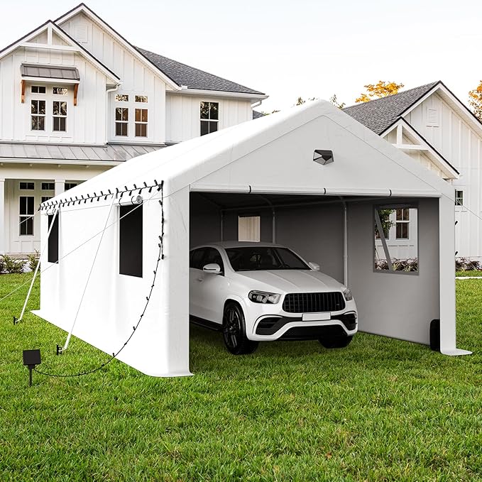 13x25 Carport Canopy, Heavy Duty Car Port, Portable Car Ports Garage - Image 7
