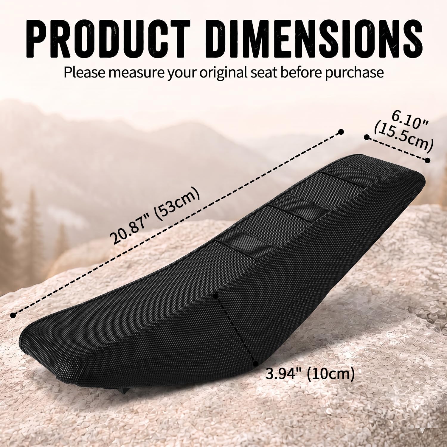 Seat Cover for Eskute Electric Dirt Bike, Anti-Slip Leather E-Bike Seat Protector for Eskute Nova Mini Electric Dirt Bike Off Road Black