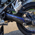 Motorcycle 3D Stickers Compatible with BMW R 1250 GS - GS Adventure 2021-2022. Swingarm Protections from Impact and Scratches. Resin Stickers - Made in Italy (Rallye)