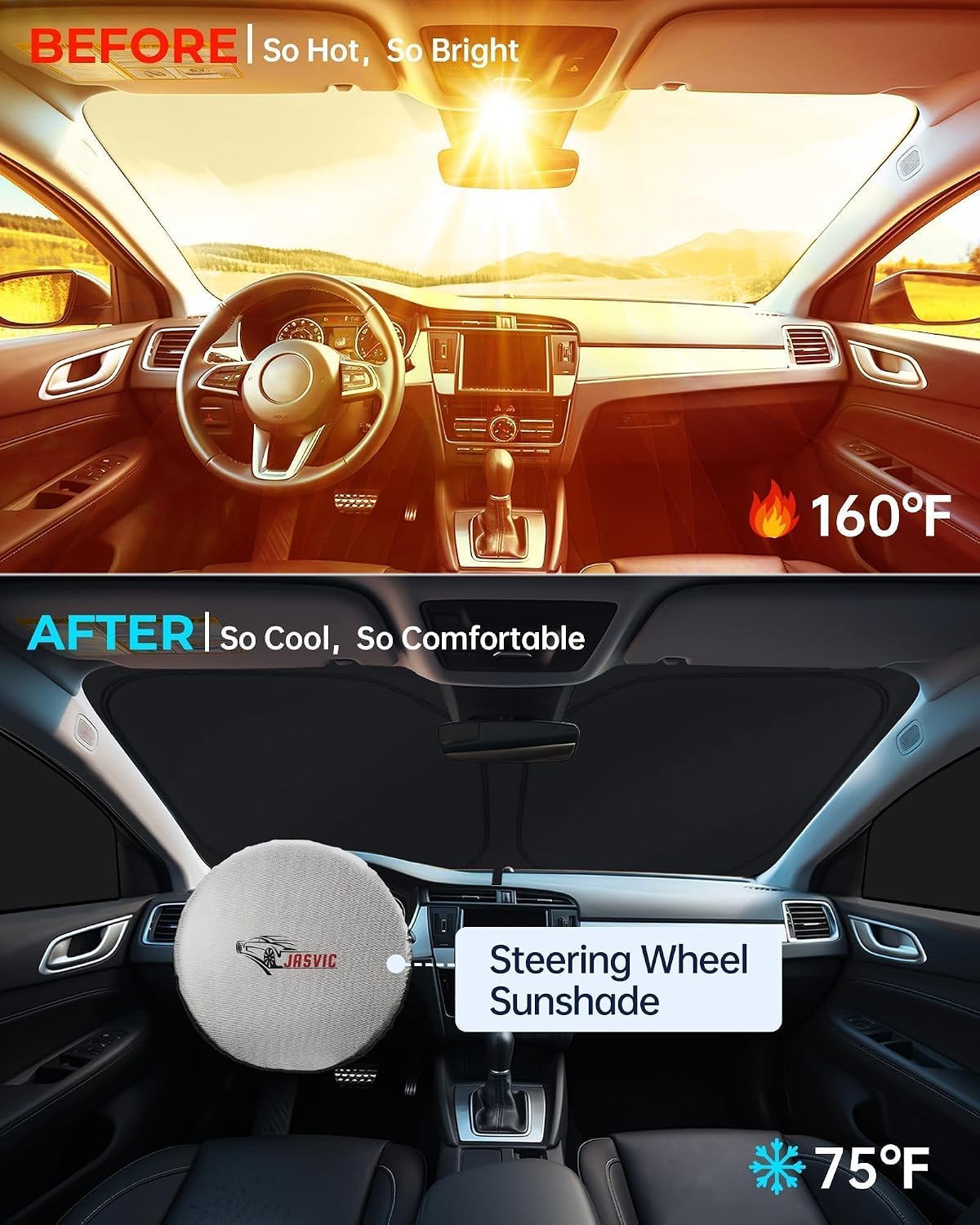 Car Window Shades for Chrysler Pacifica/Pacifica Hybrid 2017-2025, 8pcs Privacy Sun Shade Set for Front Windshield Side and Rear Windows, Full Window Covers Keeps Vehicle Cool for Camping Napping