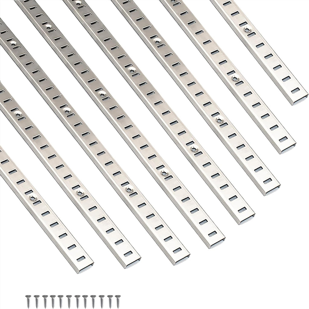 adjustable shelf bracket 40 inch 8 pack silver shown in use
