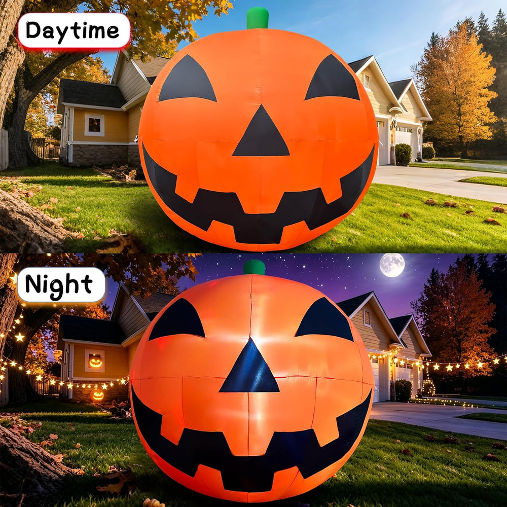10.2 FT Halloween Giant Inflatable Pumpkin, Blow Up LED Light Pumpkin Hallowe...