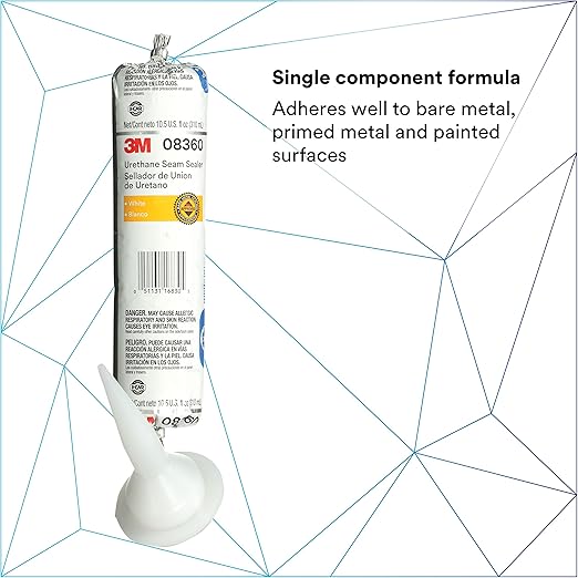 3M Urethane Seam Sealer, High Solids, Permanently Flexible, 310 mL/10.5 fl oz - Image 2