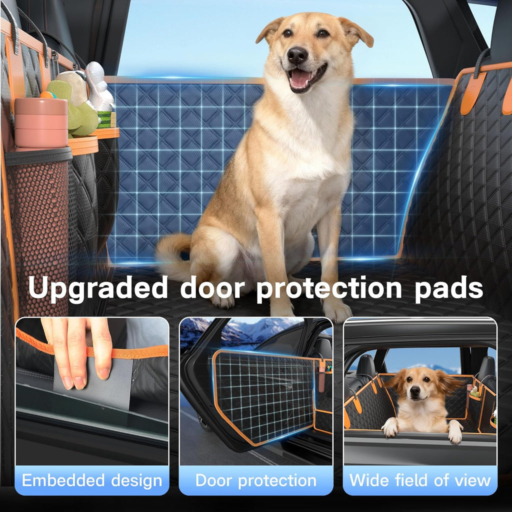 twesync dog seat cover for back seat, hard showing dimensions