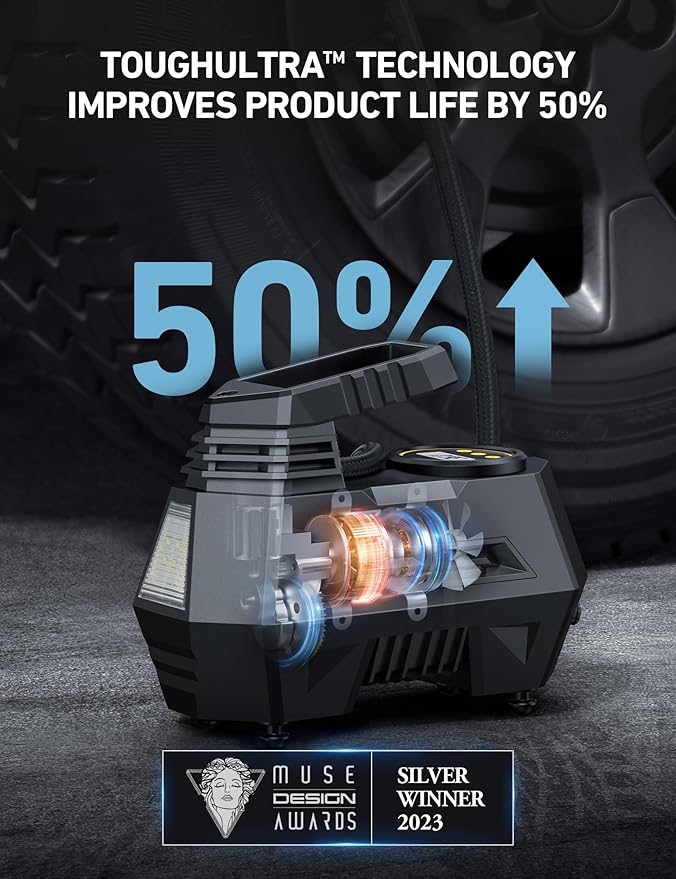 AstroAI Tire Inflator Portable Air Compressor Tire Air Pump - Image 3