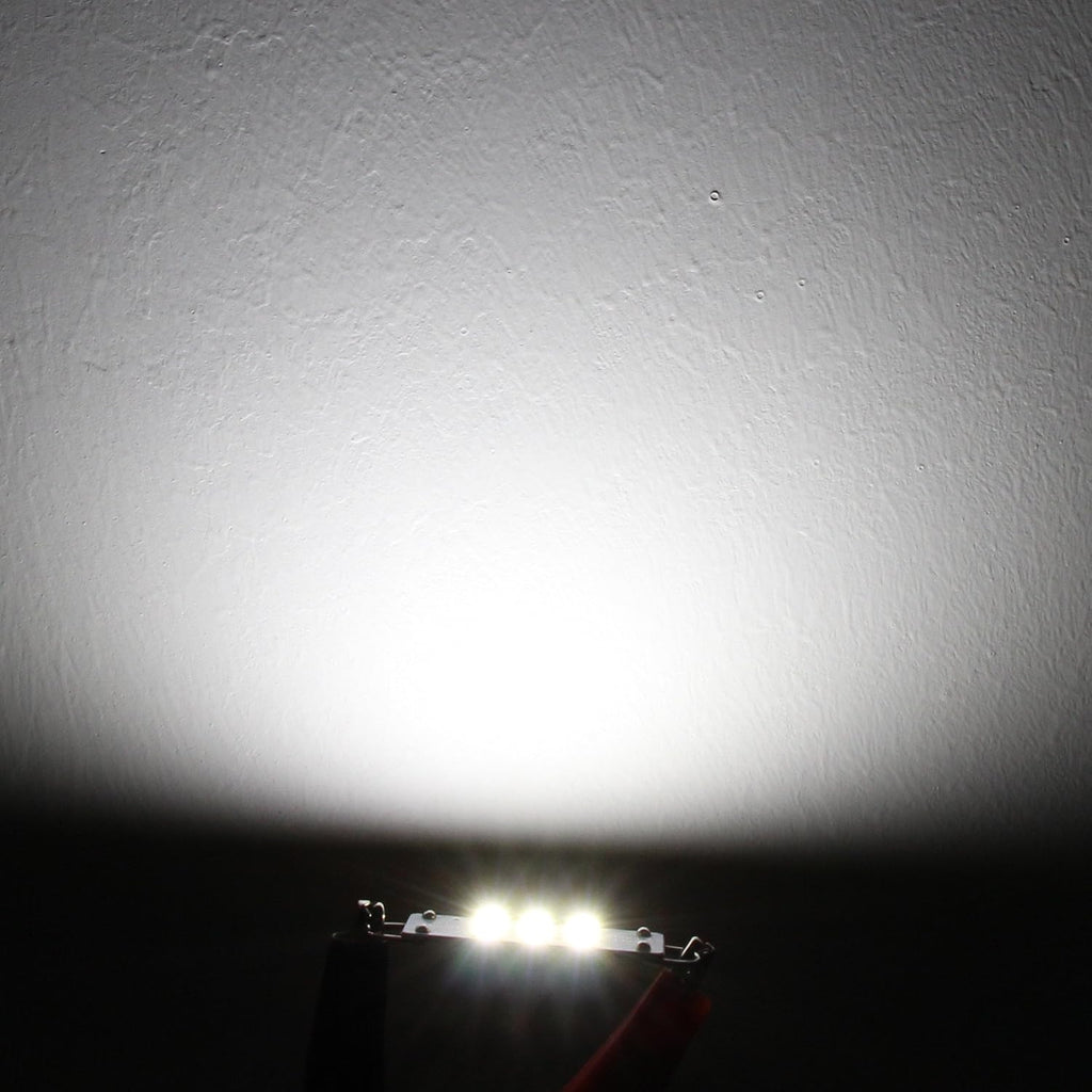 Alla Lighting Festoon 44mm 1.73" 3030 9-SMD Rigid Loop Extremely Super Bright White 561 562 567 564 LED Bulbs for Interior Map Dome Luggage Compartment Light Lamps Replacement