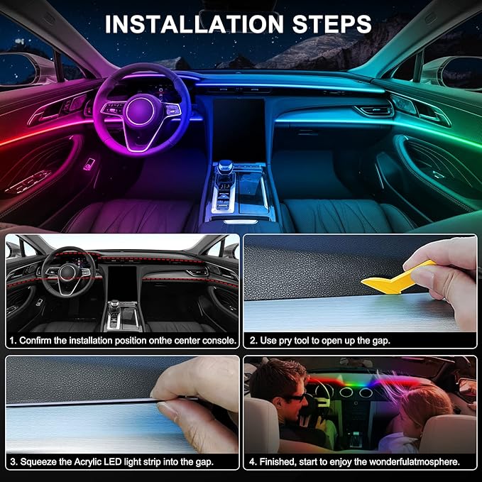 Acrylic Interior Car LED Strip Light - Image 6