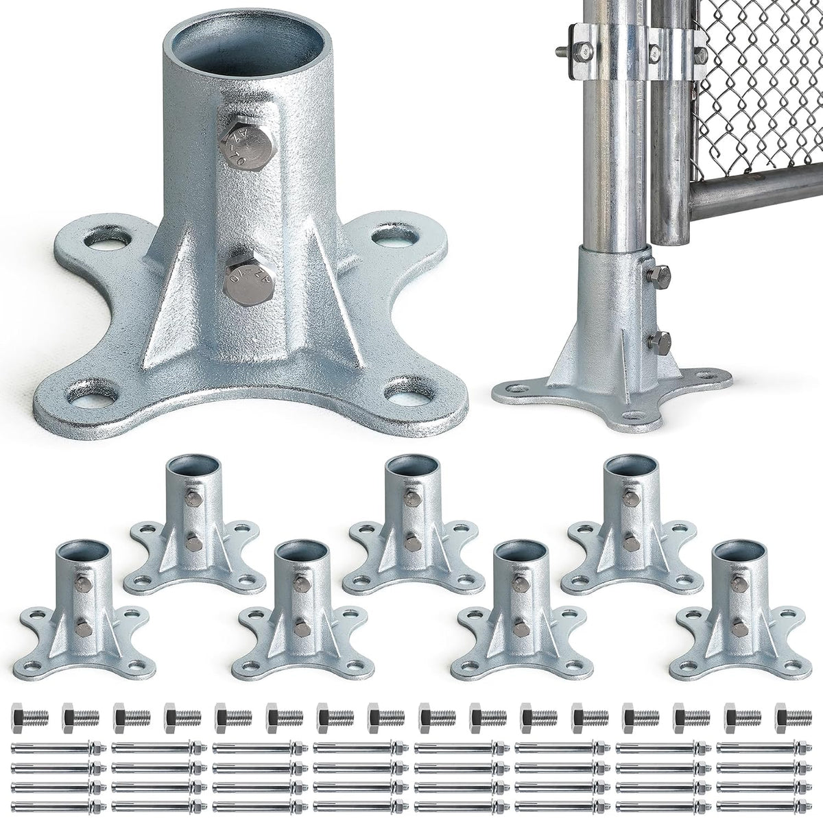 post 2" (1 7/8" od) chain link fence, main product view