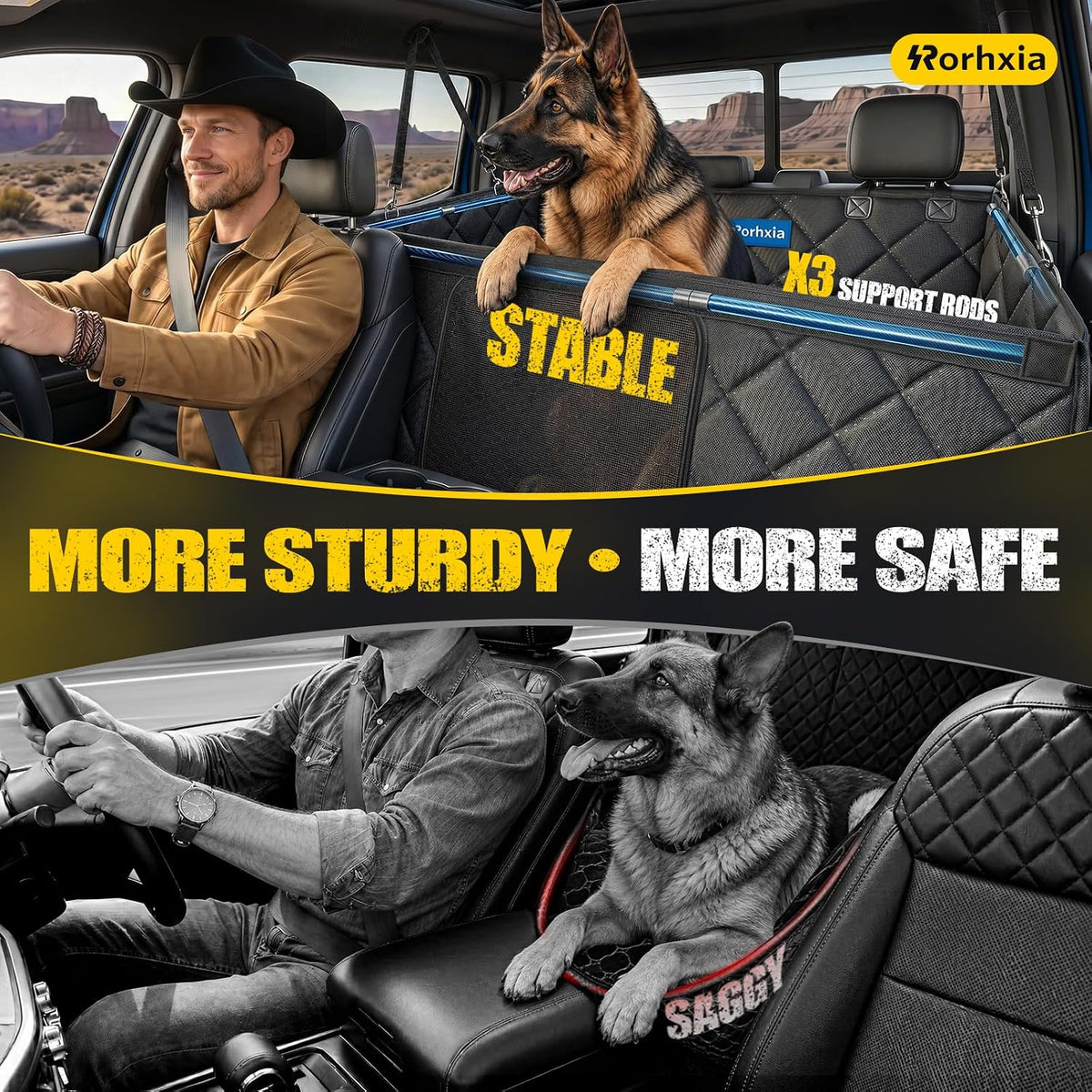 rorhxia xl dog truck seat cover for back showing dimensions