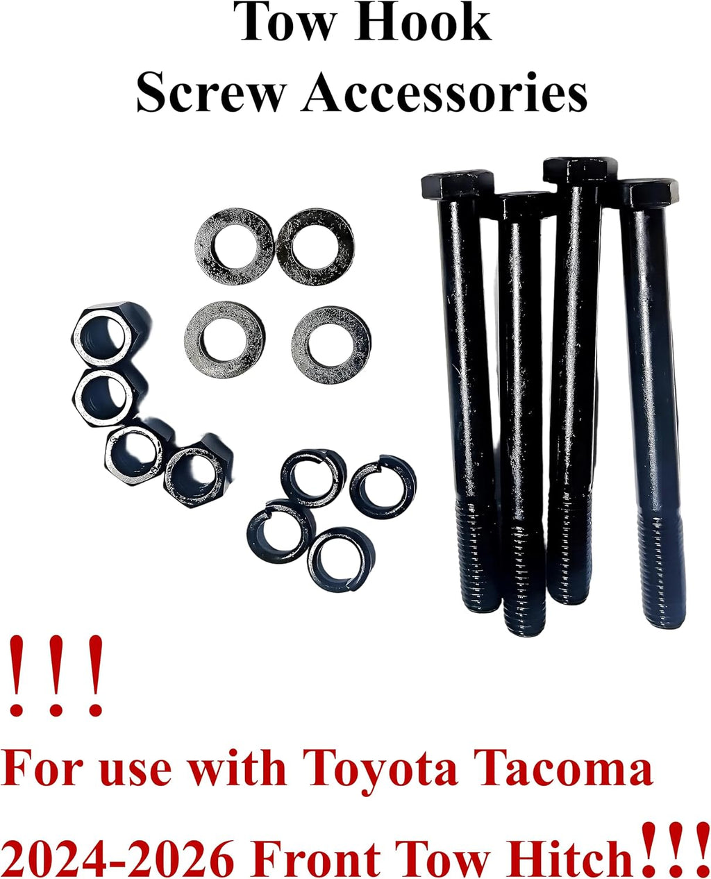 Screws for use with the Toyota Tacoma 2024–2026 Tow Hook