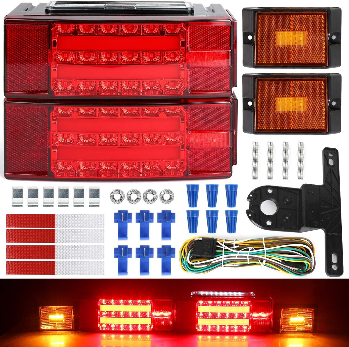 linkitom new submersible led trailer light kit, main product view