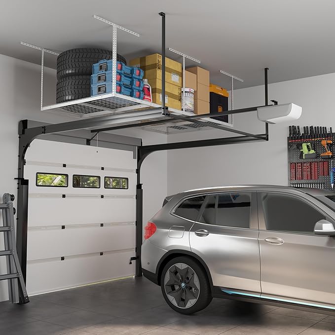 FLEXIMOUNTS 4x8 Overhead Garage Storage Rack, Adjustable Organization System - Image 7