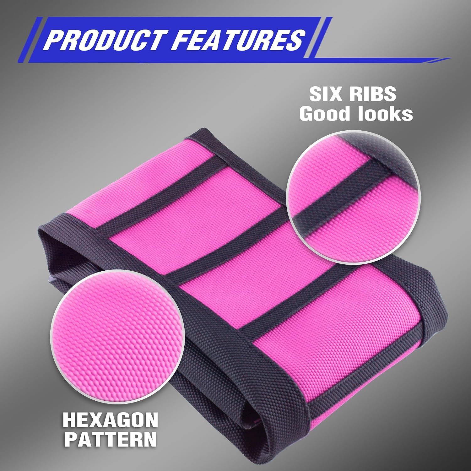 Gripper Rubber Dirt Bike Seat Cover - Universal Soft Seat Cover for Most Dirt Bike Motorcycle (Black-Pink)