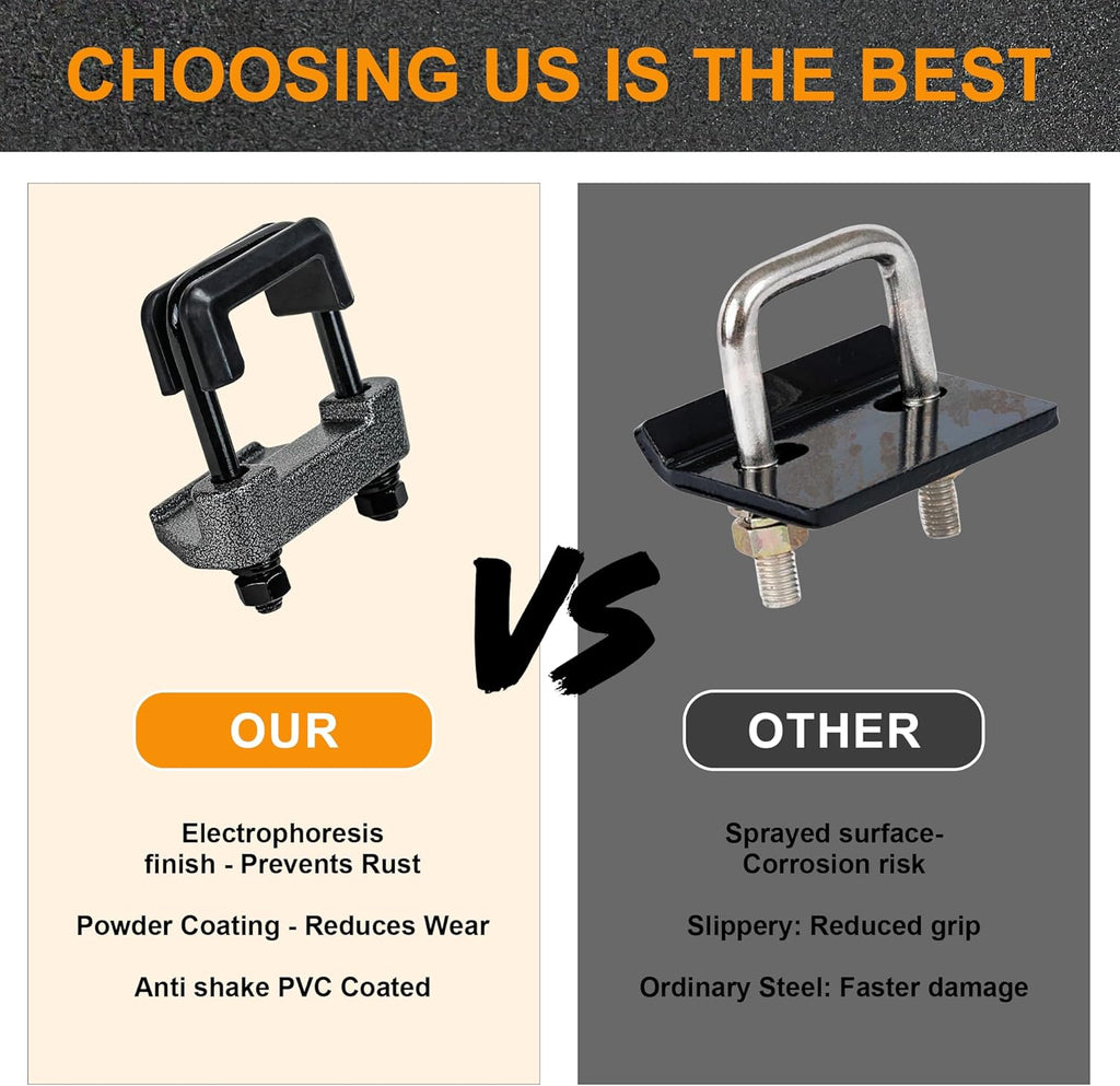 Autekcomma Anti Rattle clamp Hitch Tightener, Stabilizer for 2" Trailer Hitches, Anti-Rust Triple Protective Rubber Isolator, Reduce Movement & Noise, for Bike Rack, Matte Black Hitch