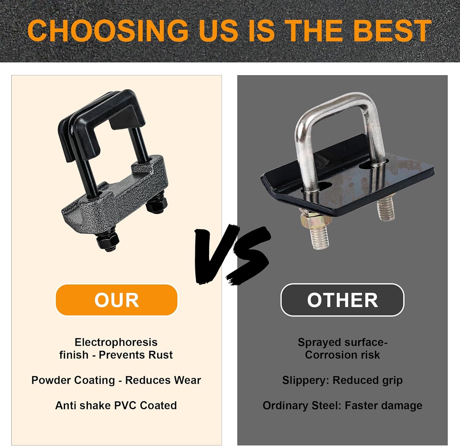 Autekcomma Anti Rattle clamp Hitch Tightener, Stabilizer for 2" Trailer Hitches, Anti-Rust Triple Protective Rubber Isolator, Reduce Movement & Noise, for Bike Rack, Matte Black Hitch
