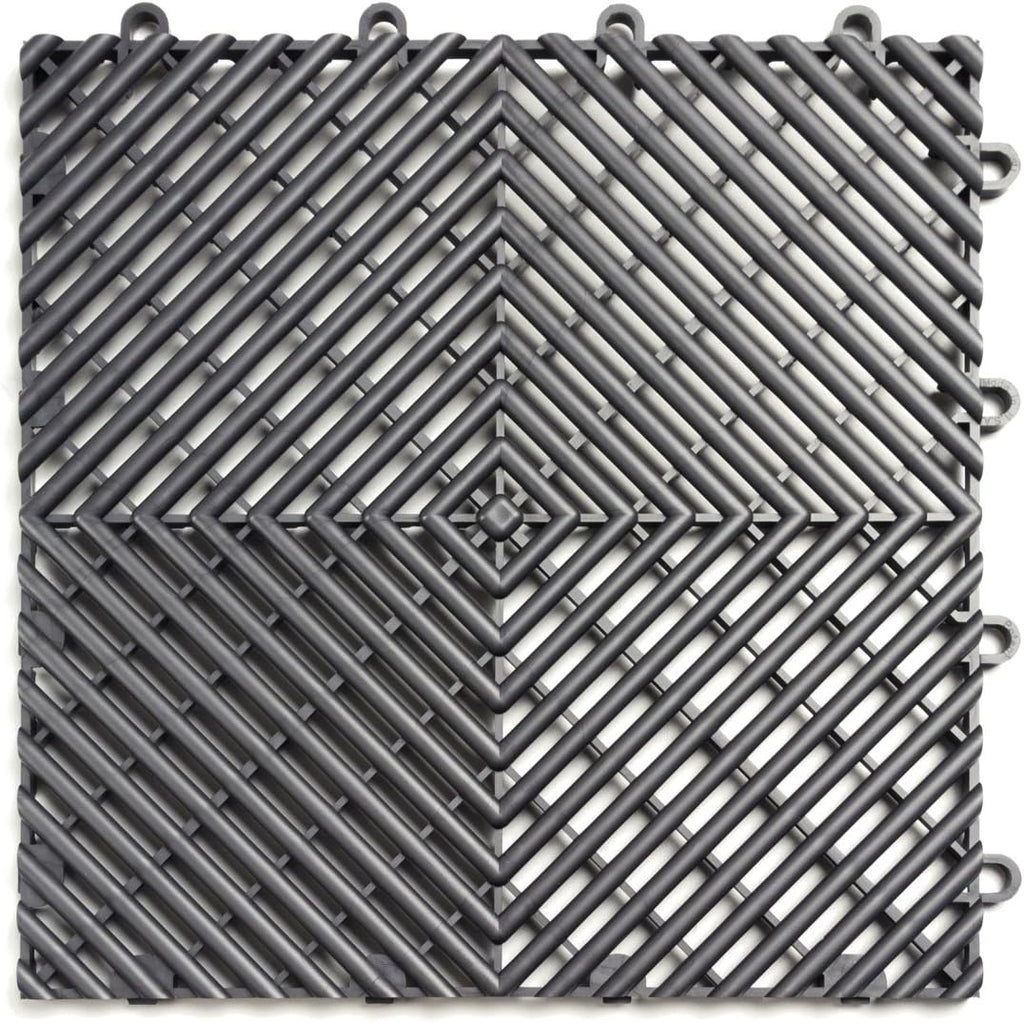 Big Floors RaceDeck Free-Flow Interlocking Garage Flooring Tiles, Self-Draining