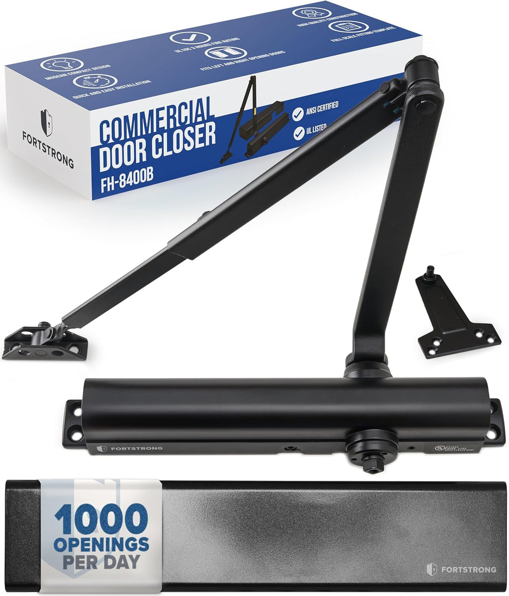 commercial door closer – black heavy duty grade, main product view