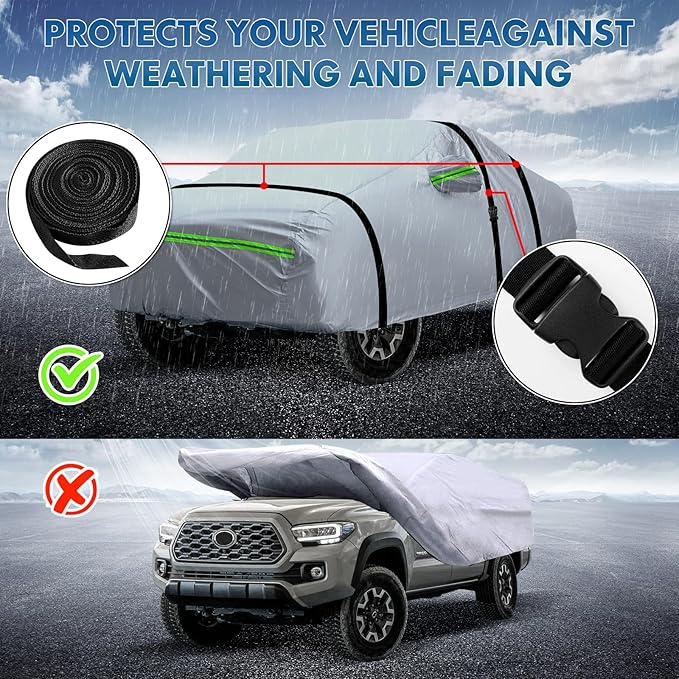 KEYOOG 6-Layer Full Car Cover is All-Weather Waterproof, Universal in All - Image 5