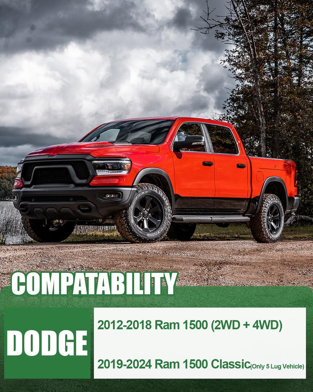 2Inch 5x5.5 Wheel Spacers for 2012-2018 Ram 1500, 5x139.7 Wheel Spacers 77.8mm Hubcentric with 14x1.5 Stud