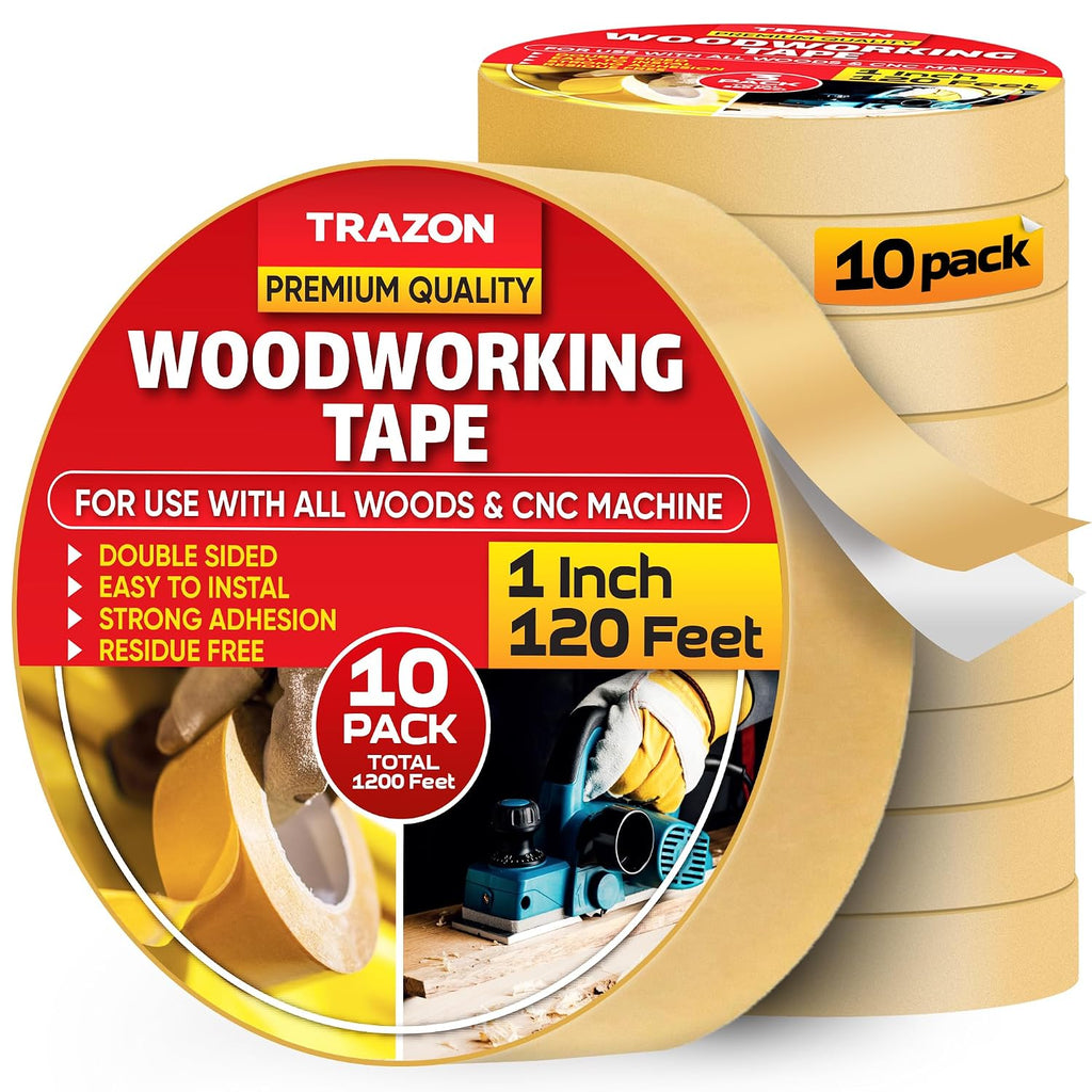 trazon double sided woodworking tape super strong, 10, main product view