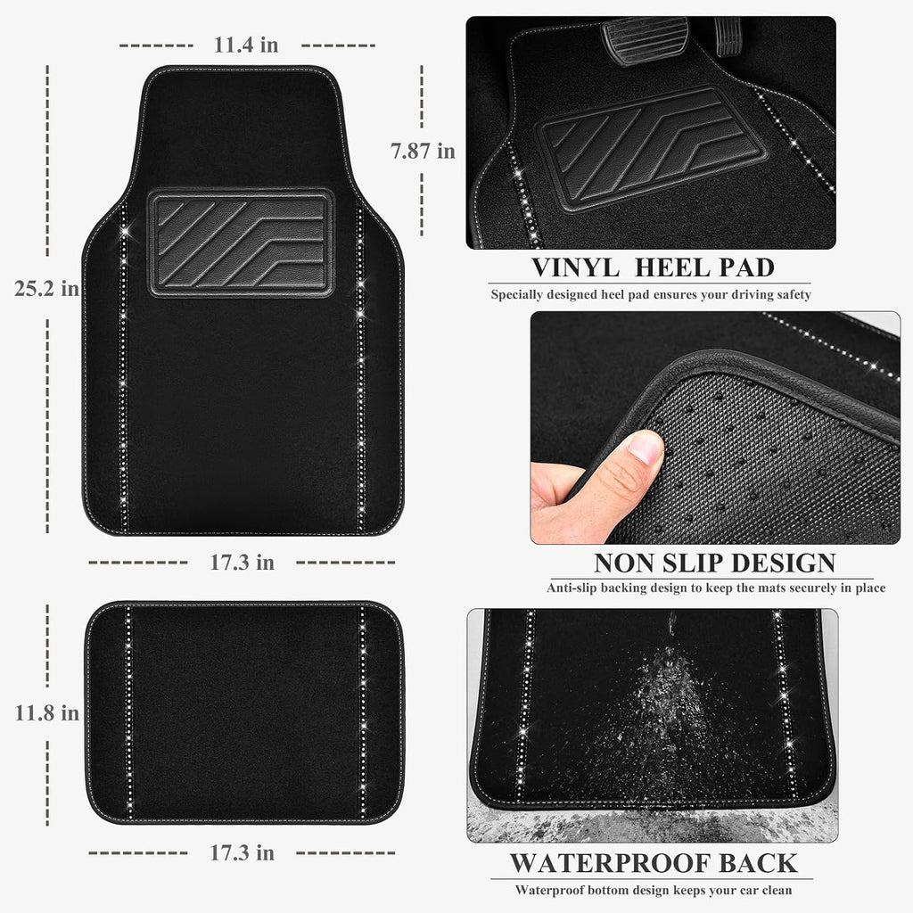 car pass 14 pcs bling diamond car accessories on a desk or shelf