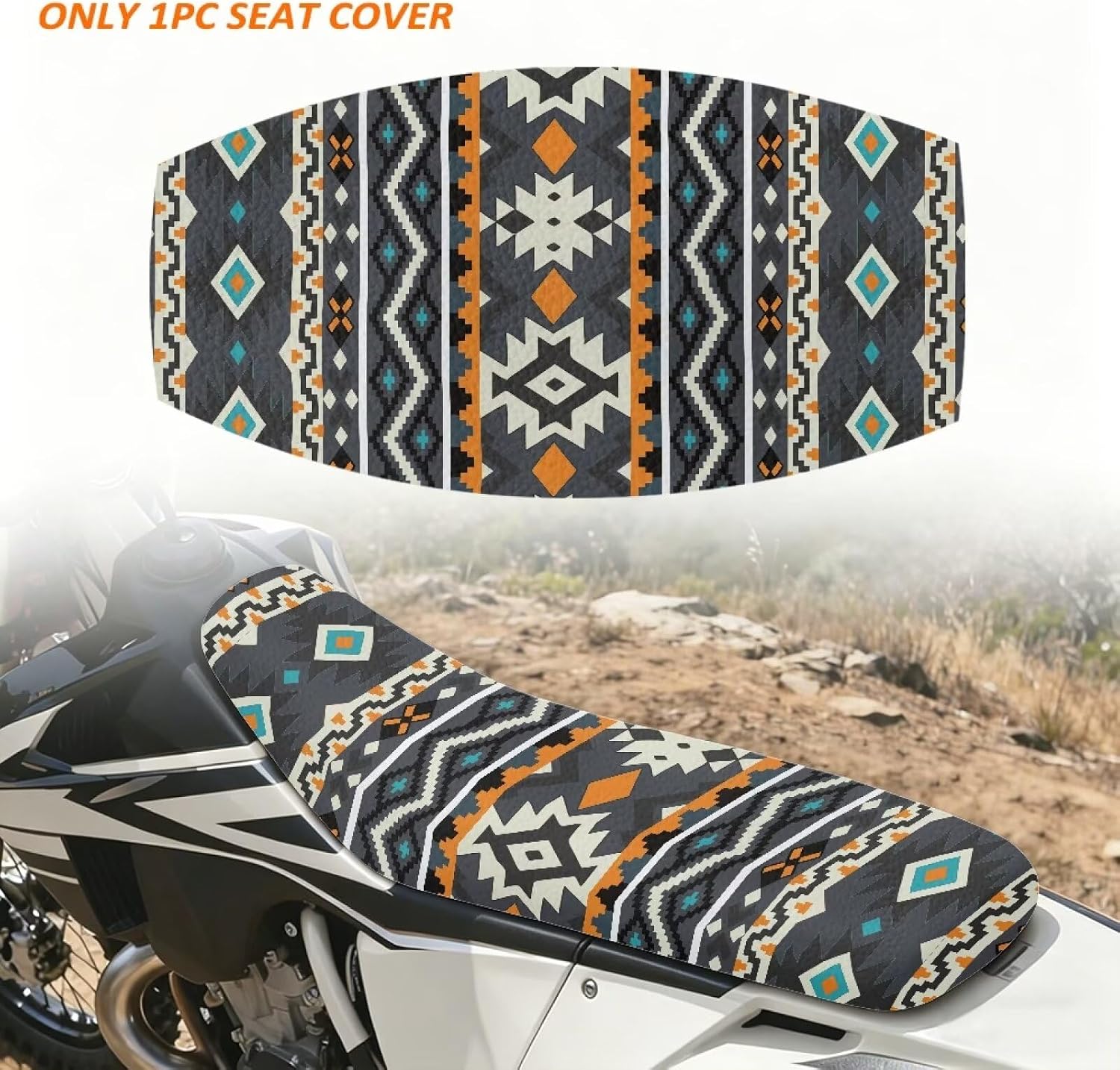 Aztec Tribal Dirt Bike Seat Cover Anti Slip Motorcycle Seat Cover Scratch-Resistant for E Dirt Pit Bike Ebike Motocross Motorcycle Enduro KX KLX 65 80 85 100 110 250 450