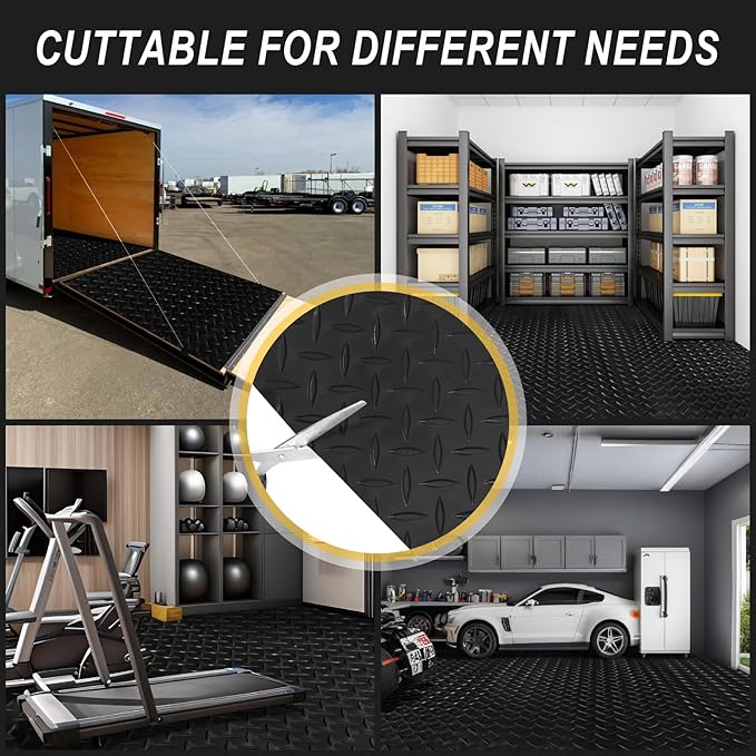 4x8FT Garage Floor Mat, 2.8mm Thickened Flooring Roll