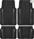 CAR PASS Heavy Duty Rubber Car Mats Metallic, Aluminum Film All Weather Floor by CARPASS