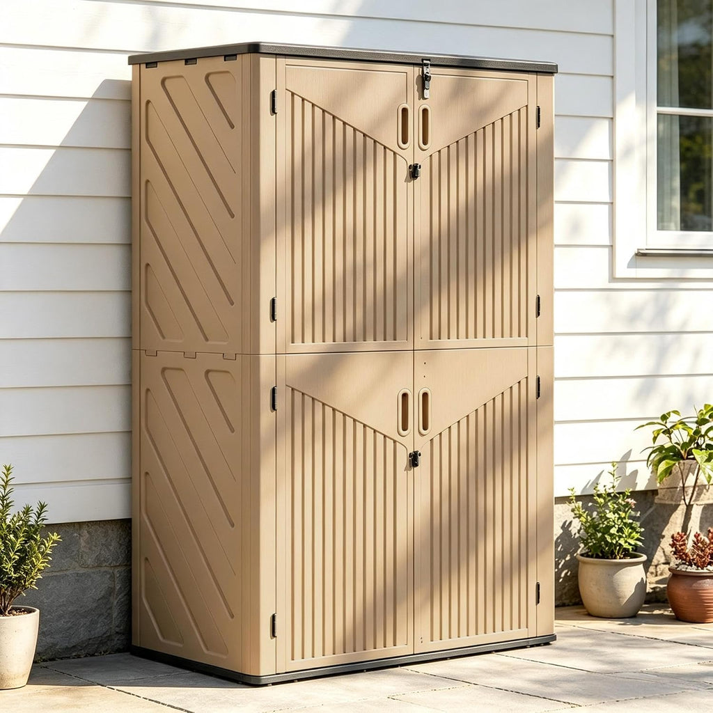 aoxun outdoor storage shed with floor, 64 cu.ft, main product view