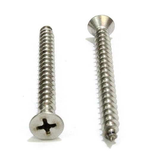 Bolt Dropper #10 X 2'' Stainless Steel Flat Head Phillips Wood Screw, 18-8 - Image 3
