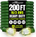 200ft Outdoor/Indoor Extension Cord 16/3 Gauge Heavy Duty 3 Prong SJTW