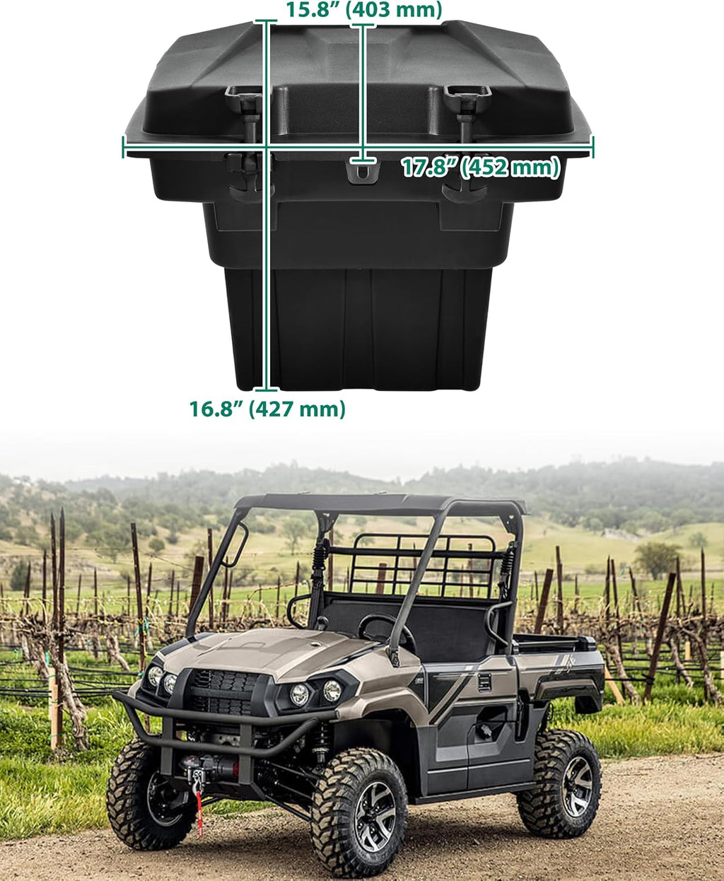 Cargo Storage Box for Kawasaki Mule Pro MX 2019-2026 Accessories
